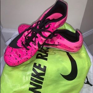 Pretty in pink track Nike shoes